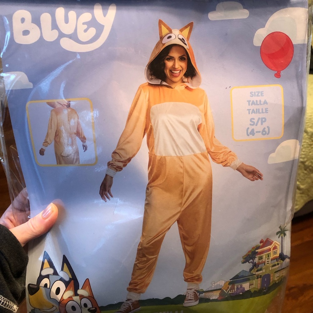 Adult Bingo, Chilli, and Uncle Rad Costumes from the show Bluey.